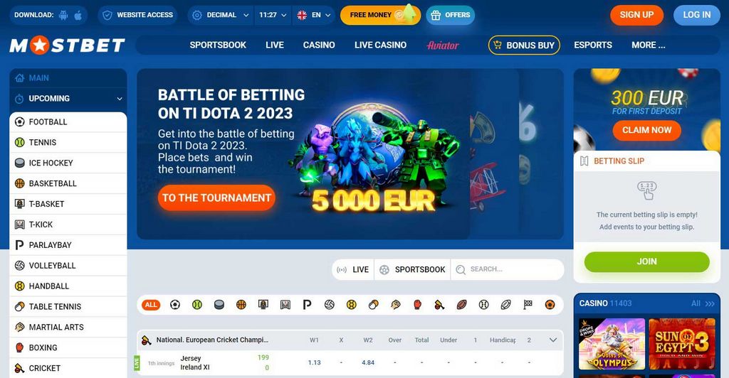 Промокод на скидку на Mostbet